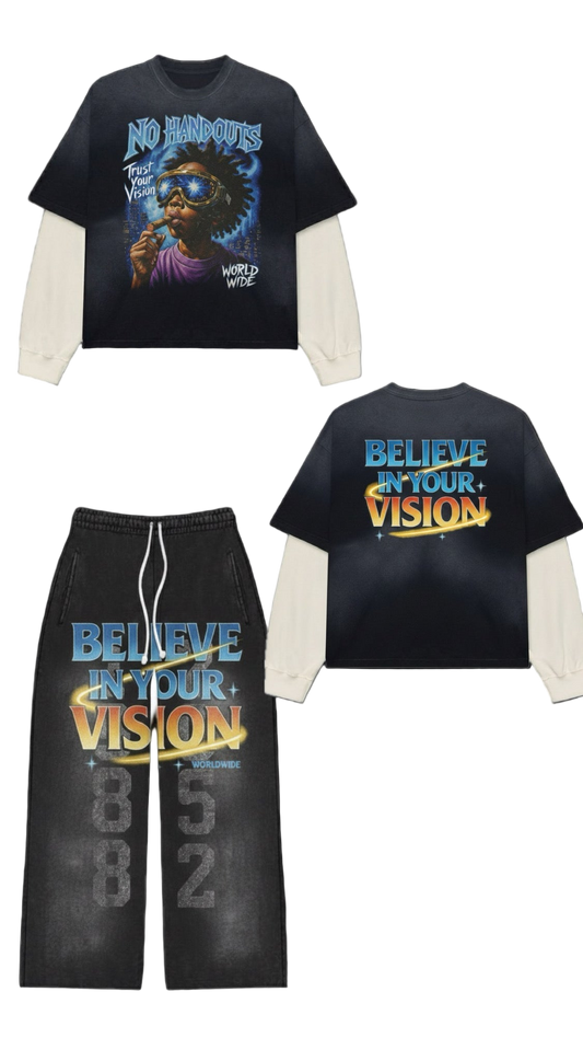 “Believe In Your Vision” Long Sleeve Tracksuit